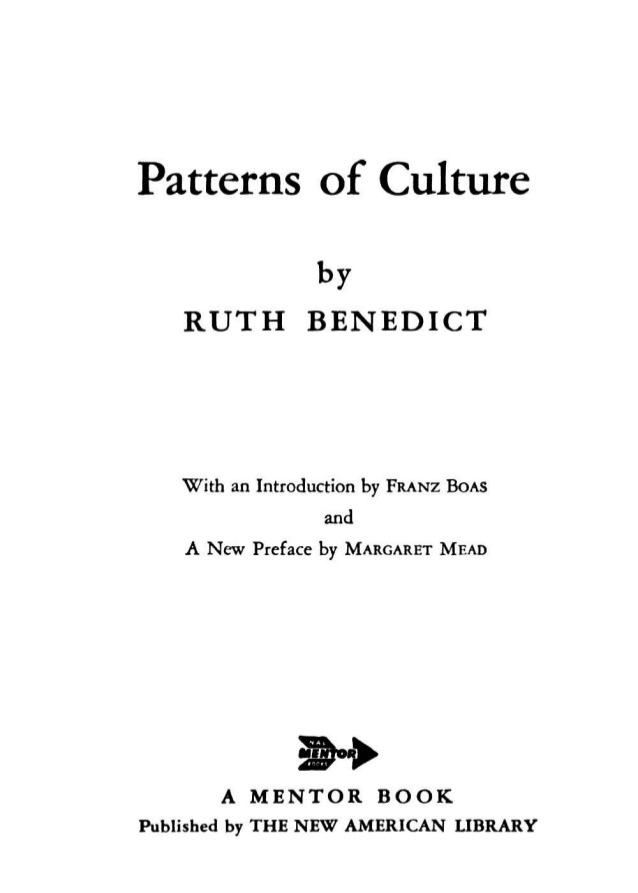 Cultura e personalidade ruth benedict pdf